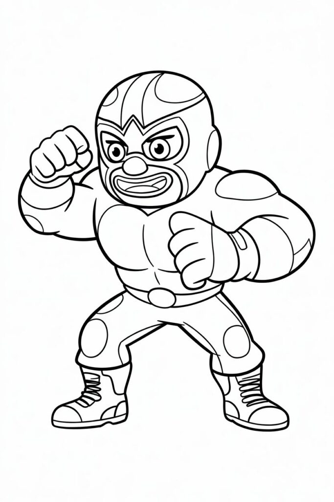 Disegno di El Primo di Brawl Stars da colorare per bambini