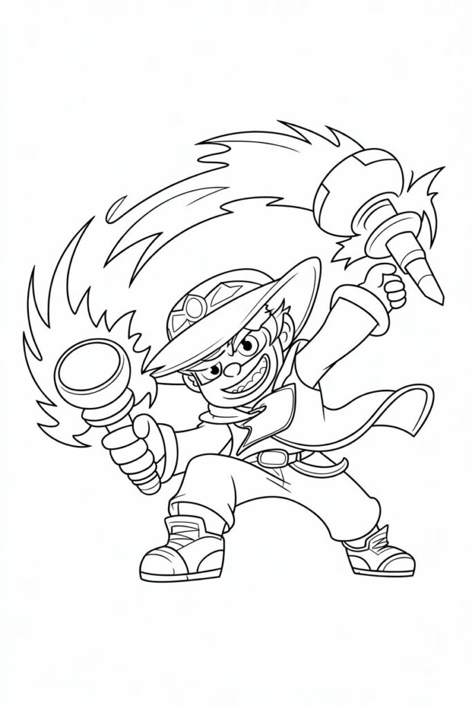 Disegno di Barley di Brawl Stars da colorare per bambini