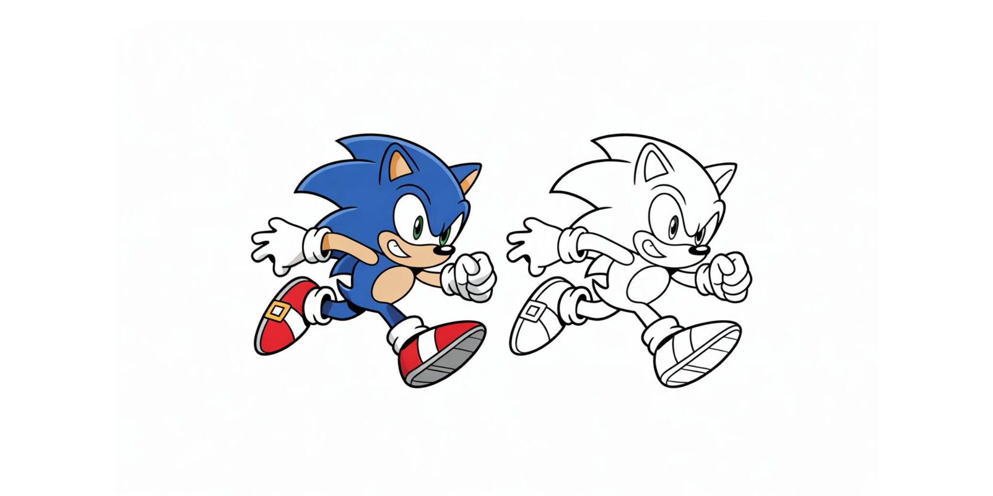 sonic da colorare